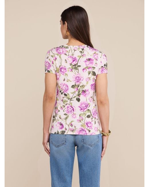 L'Agence Pink Ressi Fitted T-Shirt