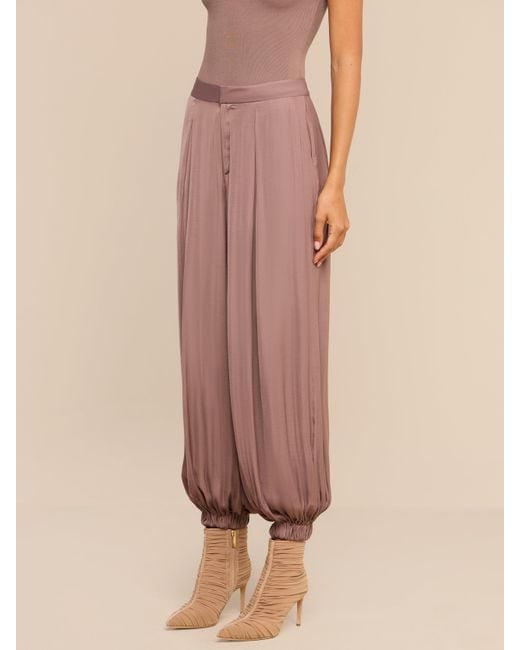 L'Agence Brown Palmer Satin Pants