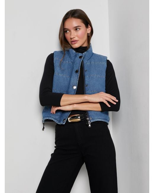 L'Agence Blue Rola Puffer Vest