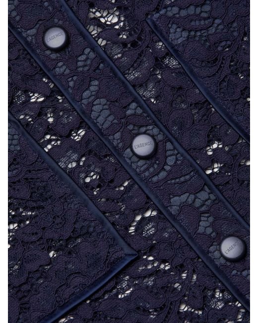 Chemisier En Dentelle Roelle, Bleu Nuit L'Agence en coloris Blue