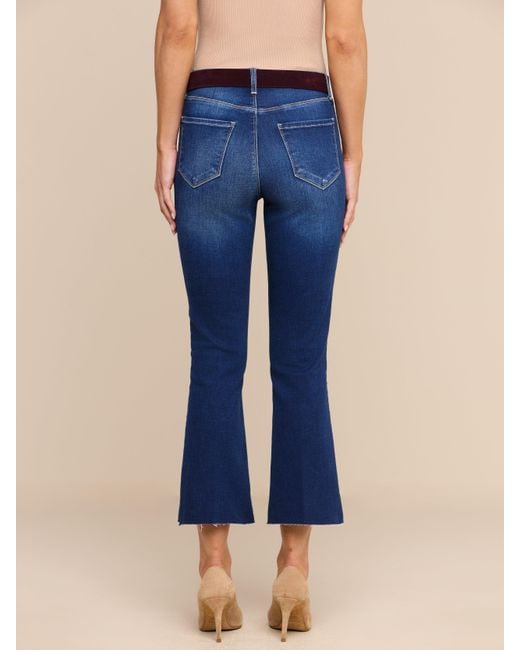 L'Agence Blue Kendra Cropped Flare Jean