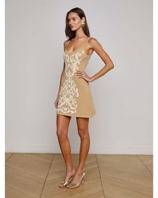 L'Agence Natural Betania Jacquard Mini Dress