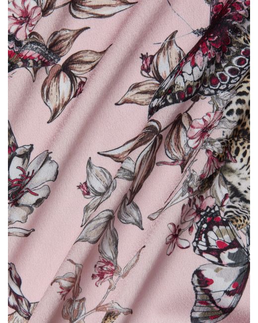 Chemisier Asymétrique Avec Chaîne Asami, Rose Pâle À Imprimé Jungle Papillons Coloré L'Agence en coloris Pink