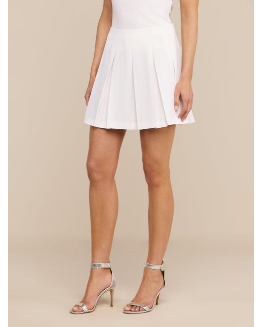 L'Agence Natural Tania Pleated Mini Skirt
