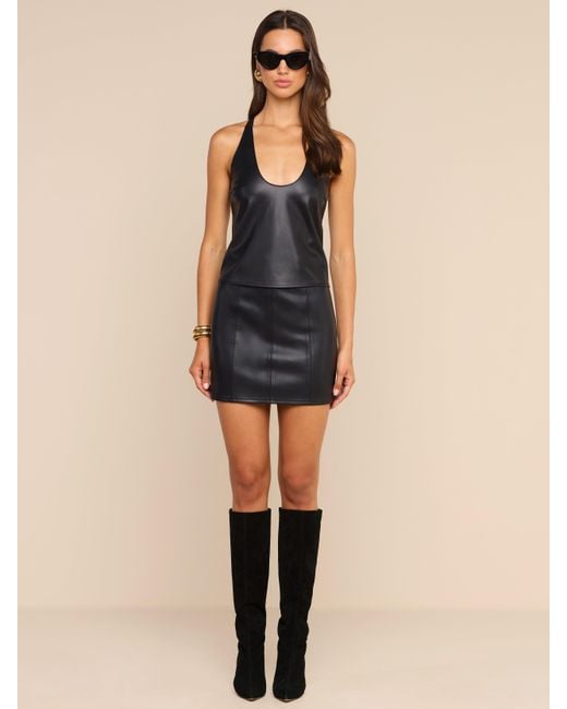 L'Agence Black Tullia Scoopneck Tank Top