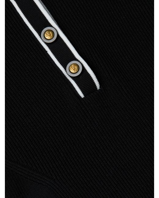 Robe Mi-Longue En Maille Yaretzi, Noir/Blanc L'Agence en coloris Black