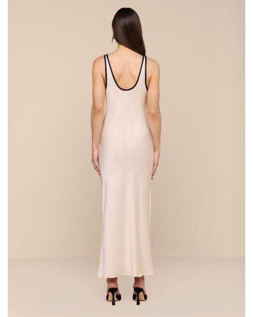 L'Agence Natural Akiya Satin Maxi Dress