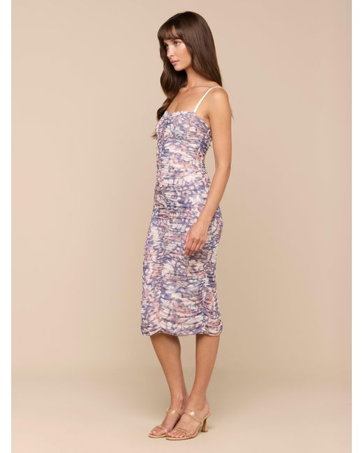 L'Agence Pink Caprice Midi Dress