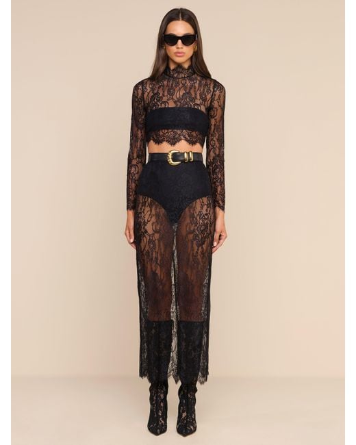 L'Agence Natural 'Agence Henriette Cropped Lace Top