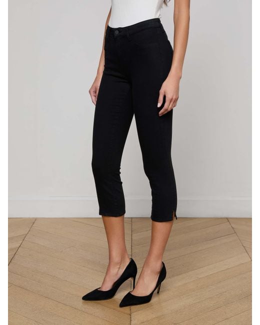 L'Agence Black Fiora Pedal Pusher Jean