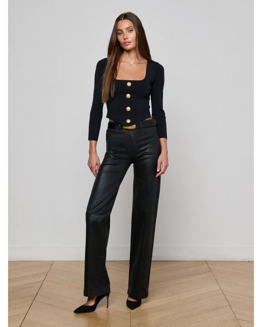 Top Sasha, Noir/Doré L'Agence en coloris Black