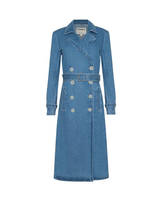 L'Agence Blue Bradley Trench Coat