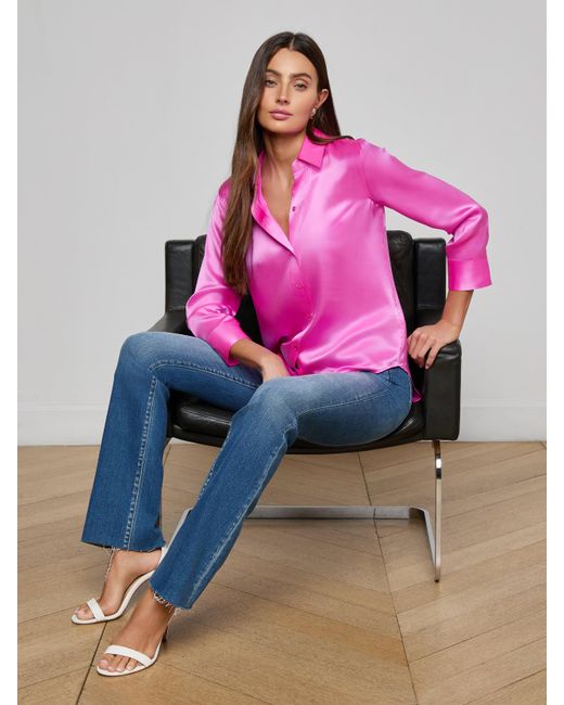 Chemisier En Soie Dani L'Agence en coloris Pink