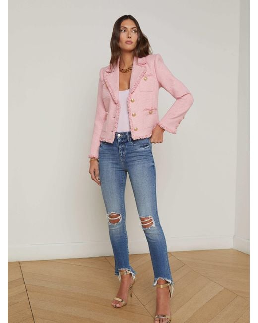 L'Agence Multicolor Sylvia Tweed Jacket