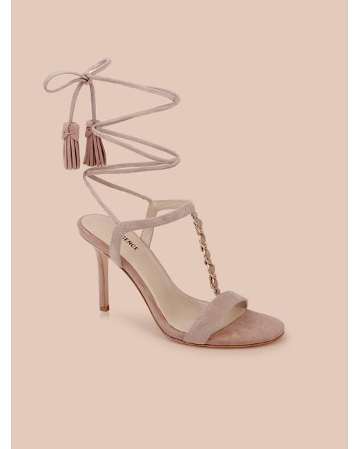 L'Agence Natural Bond Suede Sandal