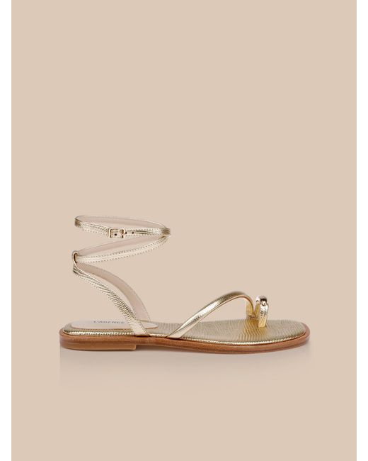 L'Agence White Mariana Leather Sandal
