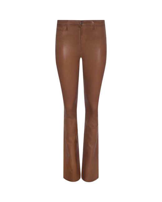 L'Agence Brown Selma Coated Bootcut Jean