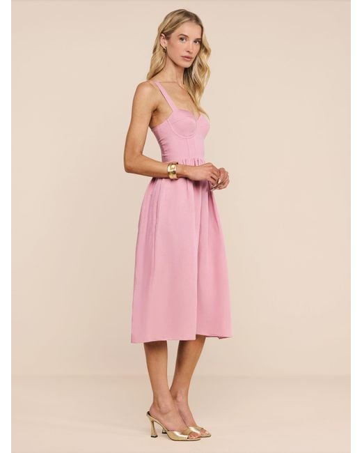L'Agence Pink Tiani Bustier Dress
