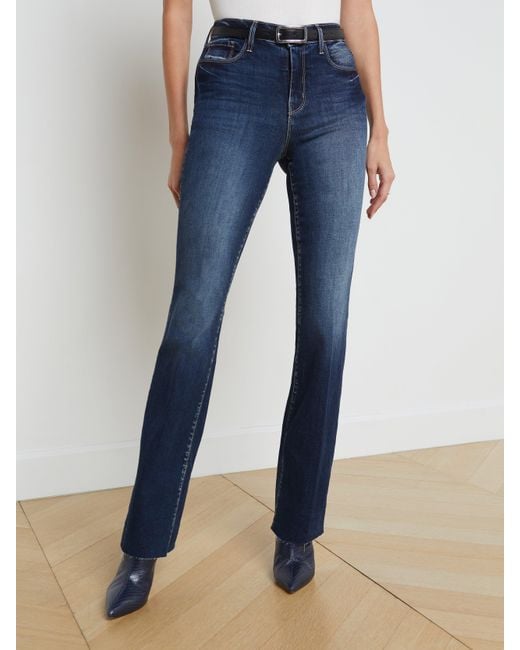 L'Agence Blue Ruth Straight-leg Jean