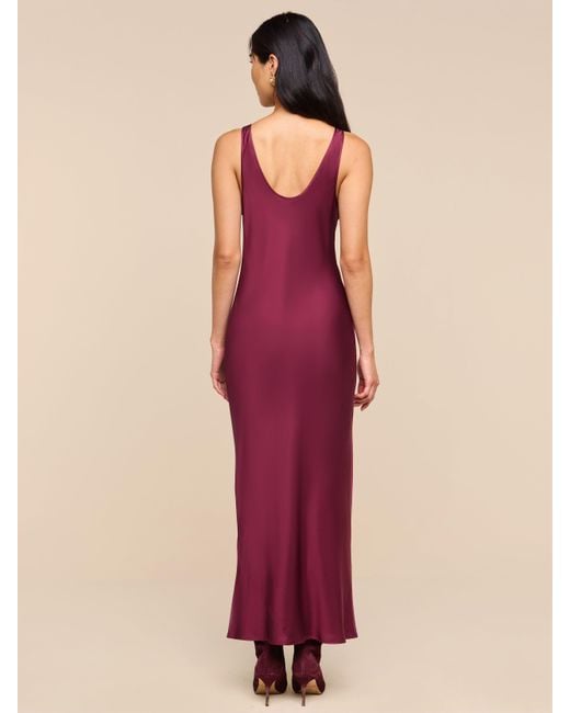 L'Agence Pink Akiya Satin Maxi Dress