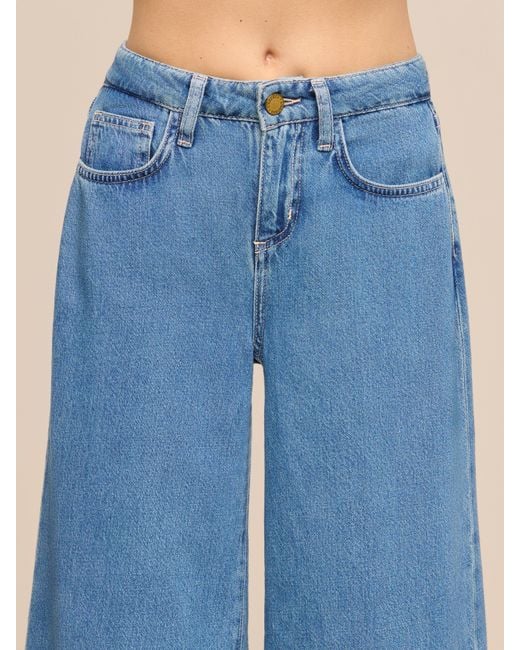 L'Agence Blue Petite Quincy Wide-Leg Jean