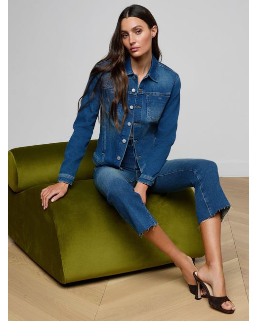 L'Agence Blue Celine Jean Jacket