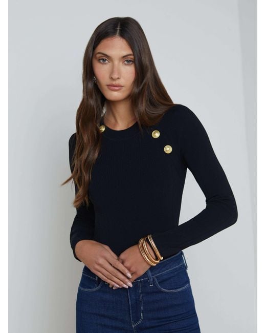 L'Agence Blue 'Agence Gretchen Pullover