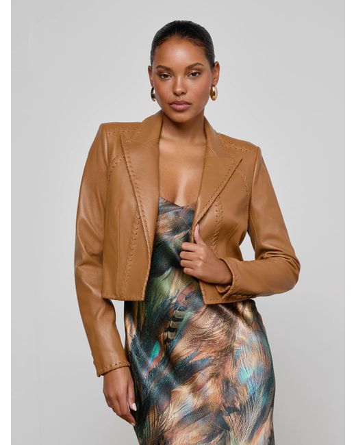 L'Agence Women's Dulcie Leather Blazer - cruiseboatoman.com