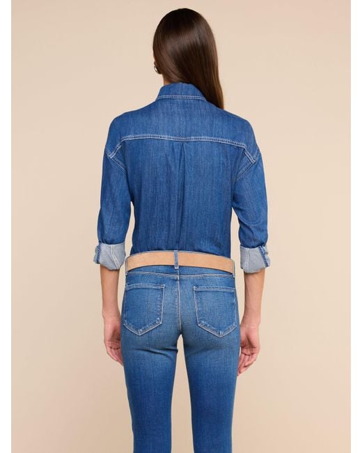 L'Agence Blue Jorah Oversized Shirt