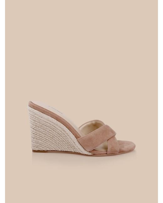 L'Agence Pink Rosaline Wedge Espadrille