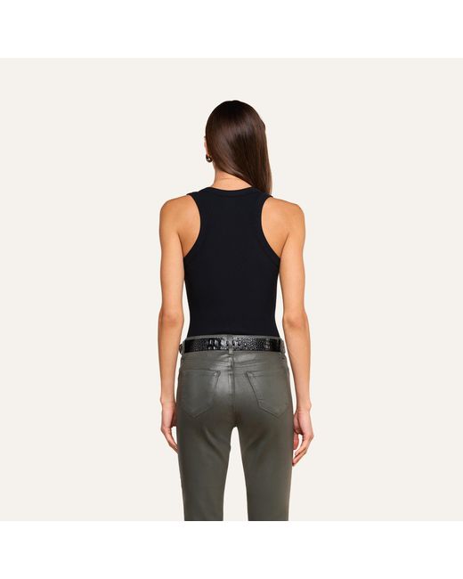 L'Agence Black Shania Racerback Tank Top