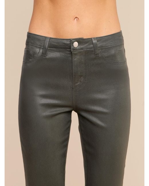 L'Agence Multicolor Kendra Coated Cropped Flare Jean