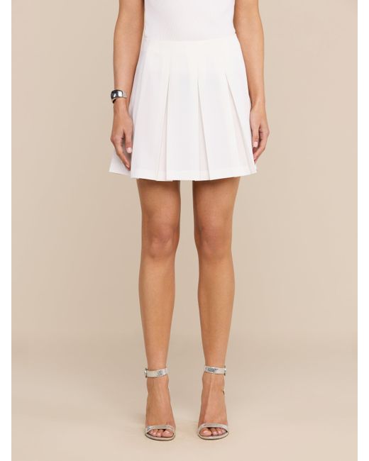 L'Agence Natural Tania Pleated Mini Skirt