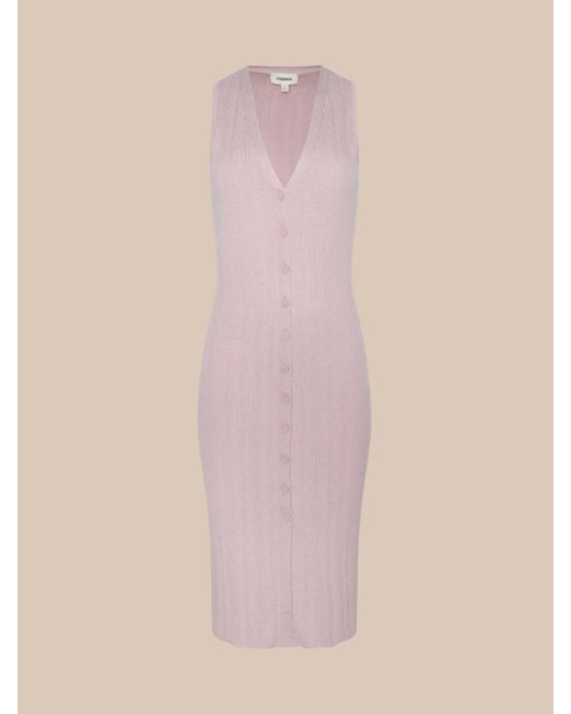 L'Agence Pink Domino Dress