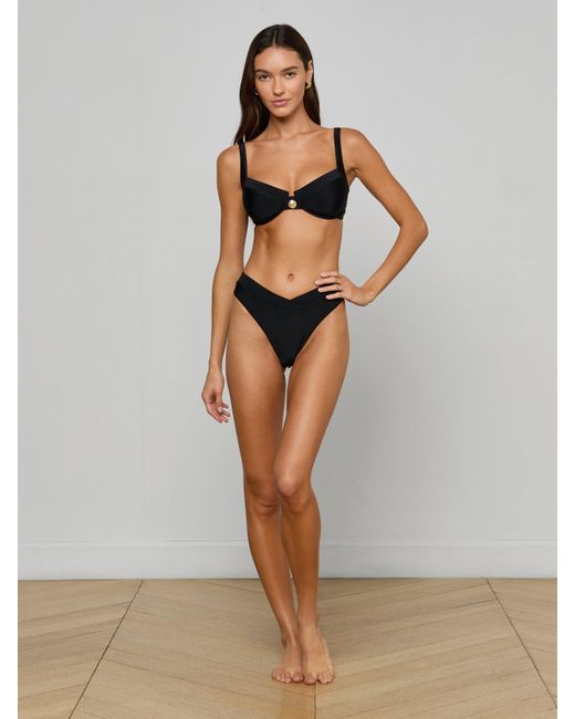 L'Agence Multicolor Adrienne Bikini Top