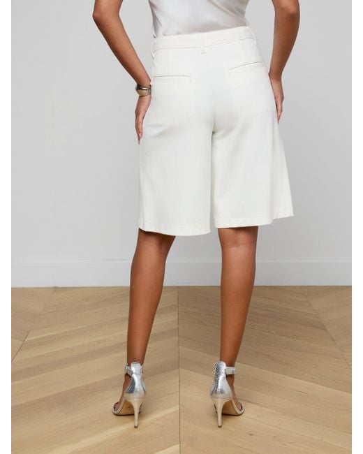 L'Agence White Akasha Bermuda Short
