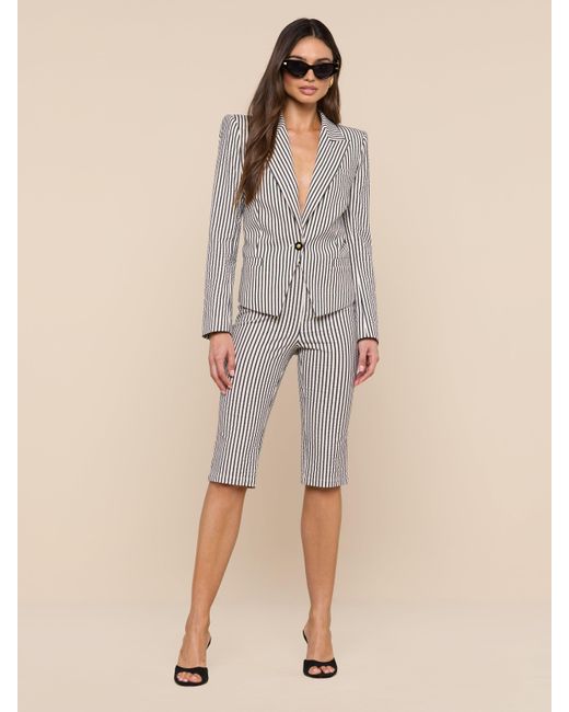 L'Agence Gray Misa Seersucker Blazer