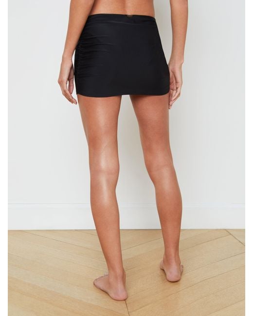L'Agence White Coco Mini Skirt Cover-up
