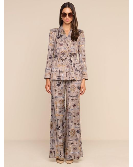 L'Agence Brown Aven Wrap Blazer