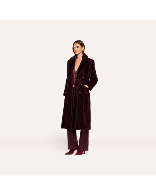 L'Agence Purple Icelyn Faux Fur Coat