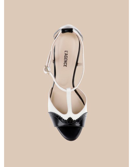L'Agence White Radha Leather Sandal