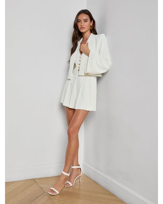 L'Agence White Nixie Cardigan Jacket