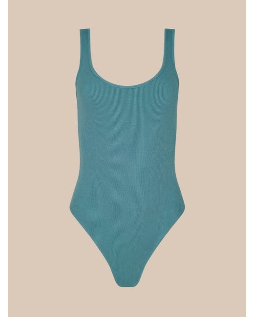 L'Agence Blue Nica Scoopneck Bodysuit