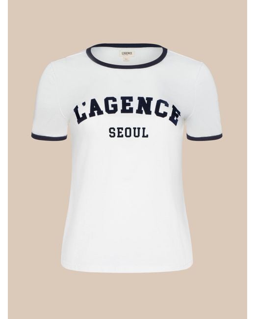 L'Agence Natural Tommie Crewneck T-Shirt