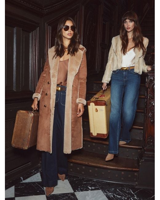 Veste En Fourrure Synthétique Davy, Fourrure À Rayures Latte L'Agence en coloris Natural