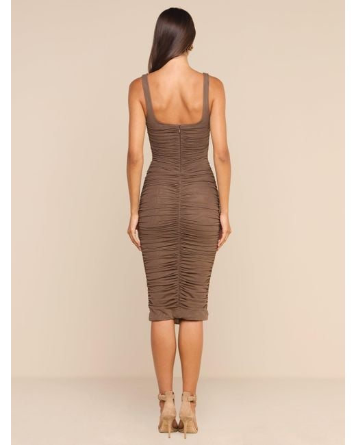 L'Agence Natural Anya Shirred Dress