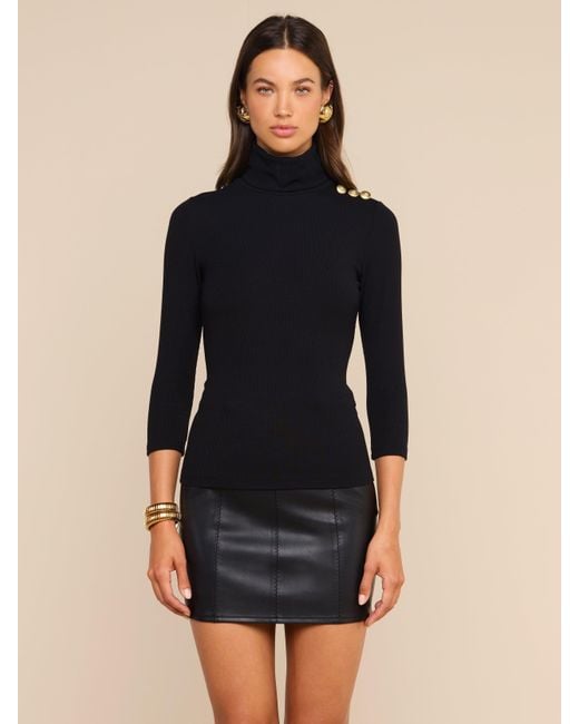L'Agence Black Aja Turtleneck