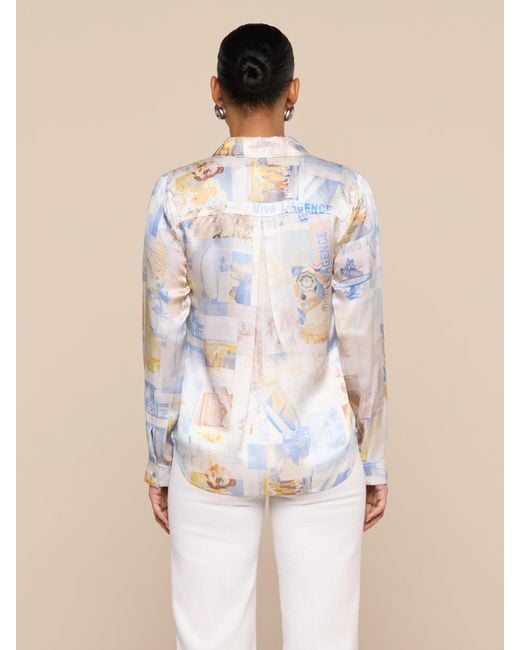 L'Agence Natural Tyler Silk Blouse Top