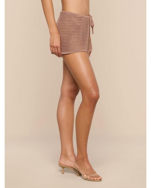 L'Agence Natural Solan Pointelle Knit Short