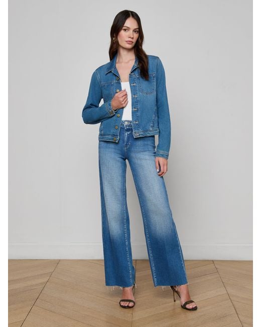 L'Agence Blue Celine Jean Jacket